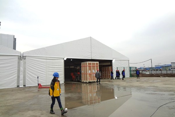 Temporary Marquee Shed Warehouse Storage Tents with Sandwich Wall